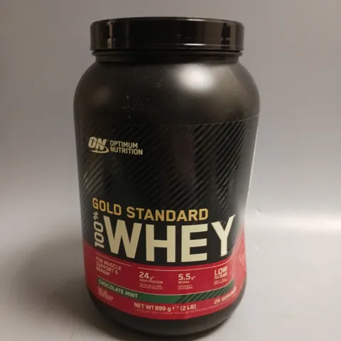 SEALED OPTIMUM NUTRITION GOLD STANDARD 100% WHEY IN CHOCOLATE MINT 899G