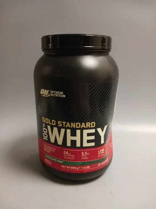 SEALED OPTIMUM NUTRITION GOLD STANDARD 100% WHEY IN CHOCOLATE MINT 899G