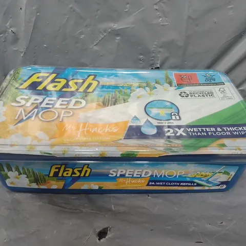 4 BOXED FLASH SPEEDMOP WET FLOOR CLEANING WIPES, MRS HINCH'S VACAY VIBES, 24 CLOTHS PER BOX