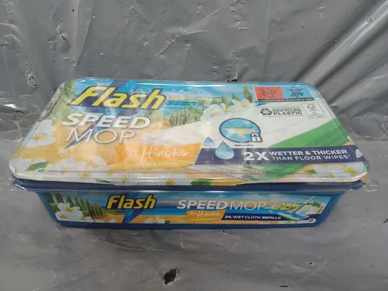 4 BOXED FLASH SPEEDMOP WET FLOOR CLEANING WIPES, MRS HINCH'S VACAY VIBES, 24 CLOTHS PER BOX