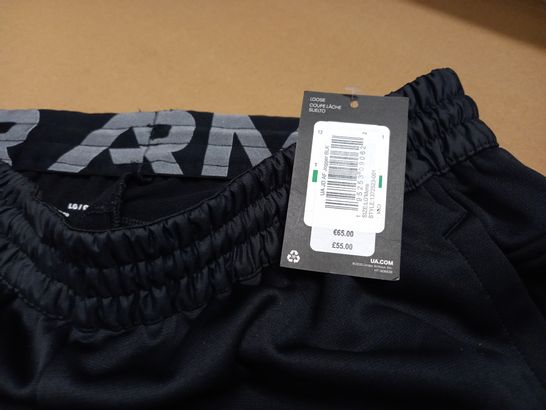 UNDER ARMOUR LOOSE BLACK TRACKSUIT BOTTOMS - LG