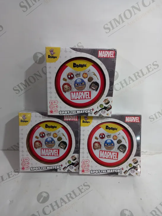 SET OF 3 SEALED DOBBLE MARVEL EMOJI CARD GAME