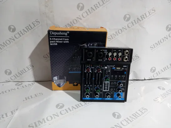 BOXED DEPUSHENG 5-CHANNEL COM PACT MUSICAL MINI MIXER 