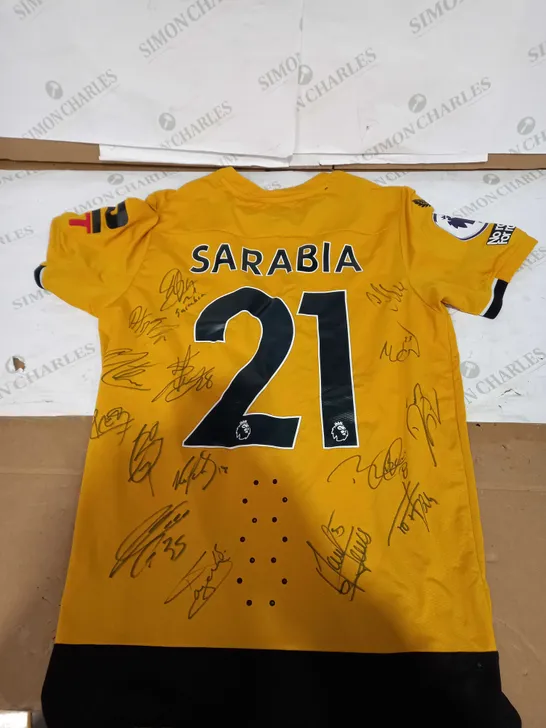 2022-23 WOLVES PRO HOME SHIRT SIGNED - UK SMALL