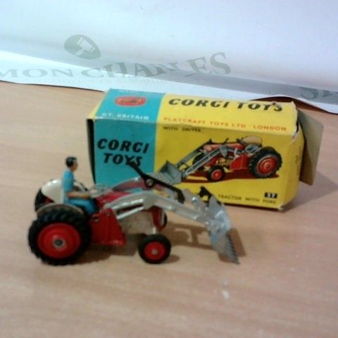 BOXED CORGI TOYS MASSEY 65 TRACTOR WITH FORK