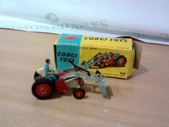 BOXED CORGI TOYS MASSEY 65 TRACTOR WITH FORK