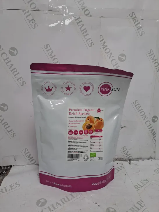 SEALED PINK SUN ORGANIC APRICOTS DRIED 1KG