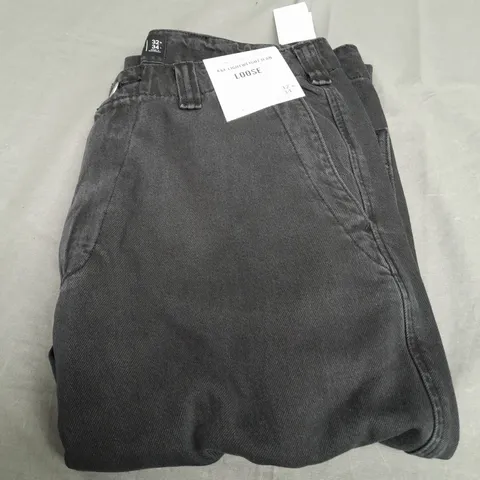 ABERCROMBIE & FITCH LIGHTWEIGHT JEAN LOOSE BLACK TROUSERS - 32W 34L