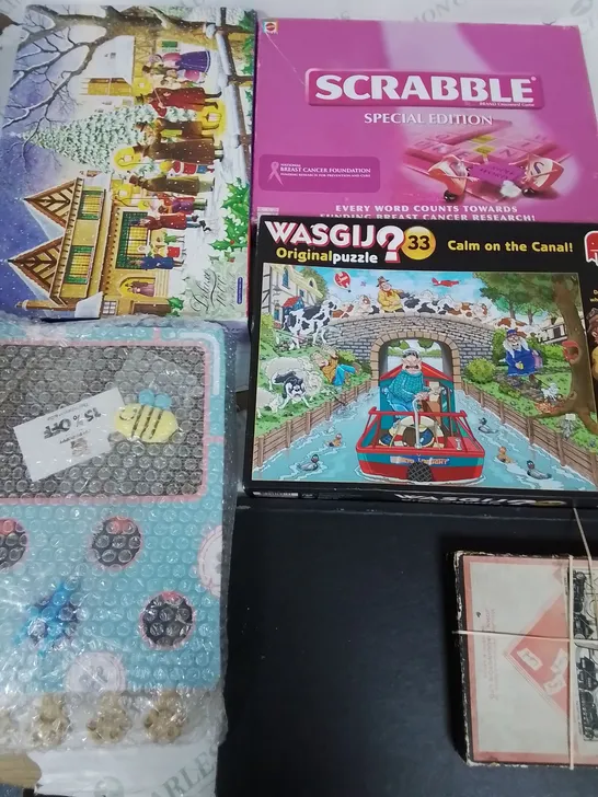 LOT OF 5 ASSORTED BOARD GAMES AND PUZZLES 