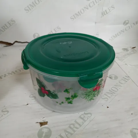 SET OF 4 LOCKNLOCK CHRISTMAS PLASTIC STORAGE BOXES 