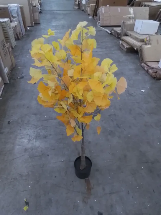 BOXED LARGE ARTIFICIAL GINKGO TREE 120CM