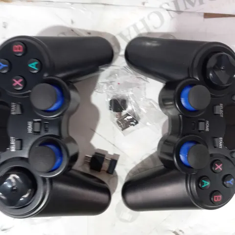 LOT OF 2 DESIGNER GAMES CONSOLE CONTROLLERS IN BLACK