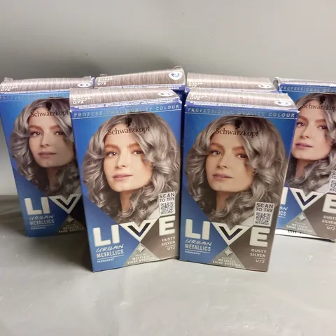 6 BOXED SHWARZKOPF LIVE URBAN METALLICS HAIR COLOUR DUST SILVER 