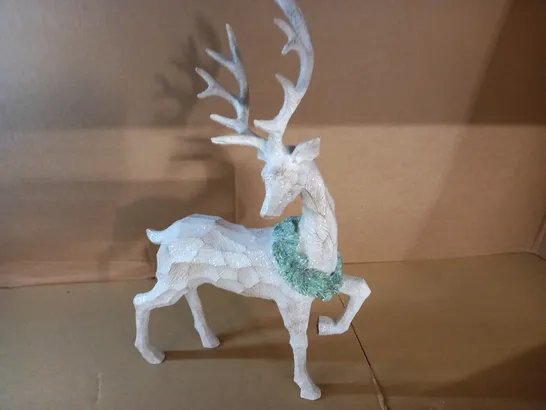 REINDEER CARVED ORNAMENT