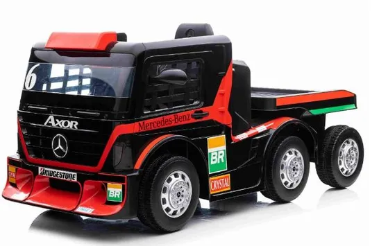 BRAND NEW BOXED 24V MERCEDES AXOR WITH TRAILER KIDS RIDE ON LORRY – RED(2 BOXES)