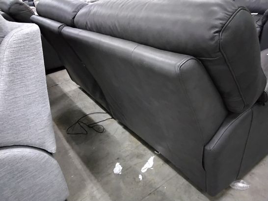 QUALITY G PLAN STRATFORD 3 SEATER ELECTRIC RECLINING SOFA IN REGENT CHARCOAL LEATHER 