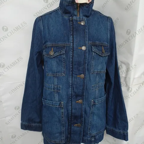 WHITE STUFF LEIGHTON DENIM JACKET IN DARK BLUE SIZE 10