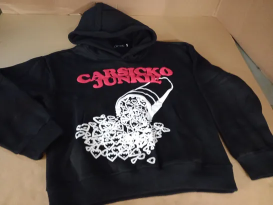 CARSICK JUNKIE BLACK HOODIE - S