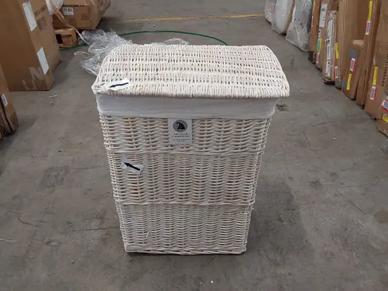 BOXED ARTHUR CAMERON RECTANGULAR WICKER LAUNDRY BASKET BIN (1 BOX)