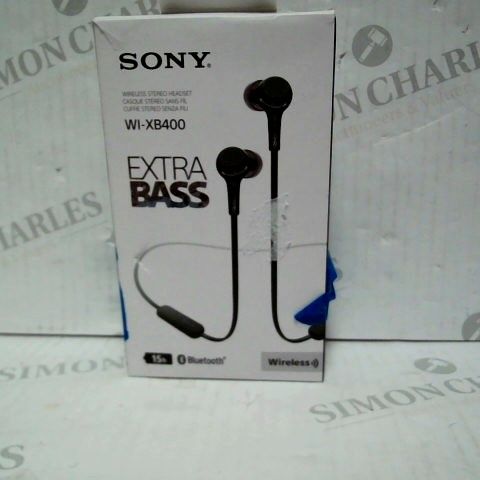 BOXED SONY WI-XB400 EXTRA BASS WIRELESS IN-EAR HEADPHONES - BLACK