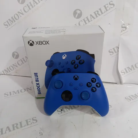 BOXED XBOX SHOCK BLUE CONTROLLER 