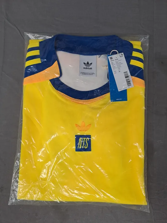 ADIDAS NTS TG JERSEY 2 IN YELLOW/BLUE SIZE LARGE