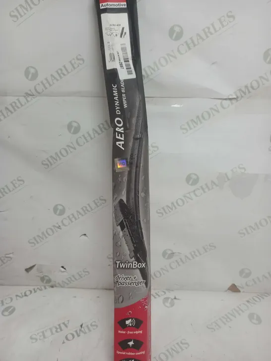 TWO FRONT FRAMELESS WIPER BLADES HQ AERO DYNAMIC - AD91-424 TWIN BOX