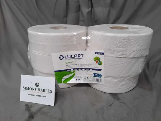 LUCART PROFESSIONAL ECO MAXI JUMBO TOILET PAPER 6 ROLLS