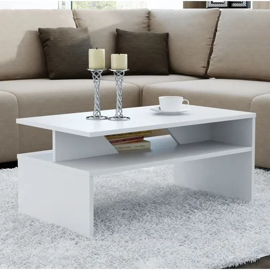 BOXED HARMON COFFEE TABLE WHITE