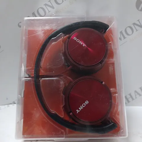 BOXED SONY MDR-ZX310 STEREO OVER-EAR HEADPHONES IN RED