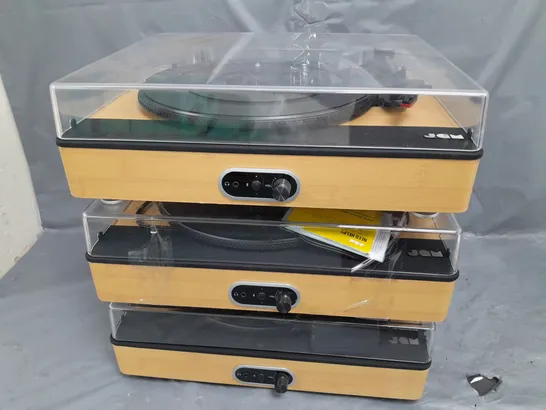 3 UNBOXED JAM TURNTABLES