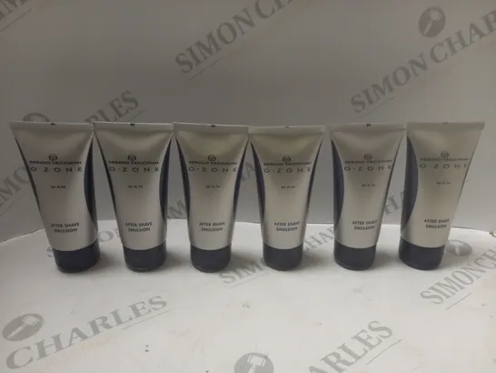 APPROXIMATELY 6 SERGIO TACCHINI O.ZONE AFTER SHAVE EMULSIONS - 6 X 75ML