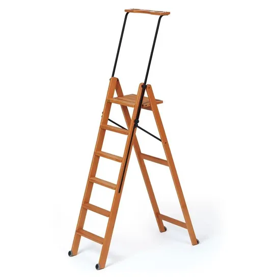 BOXED BELLA 6 STEP WOOD FOLDING SMALL STEP LADDER 1 BOX