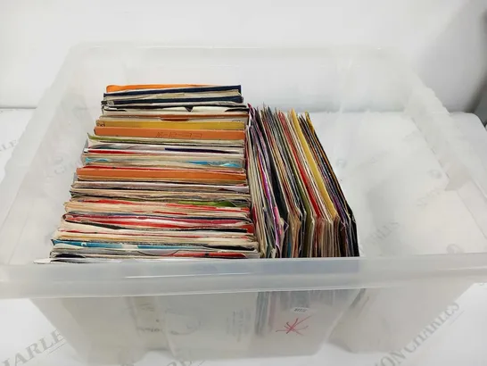 APPROXIMATELY 160 PLUS 7” SINGLE VINYL RECORDS.