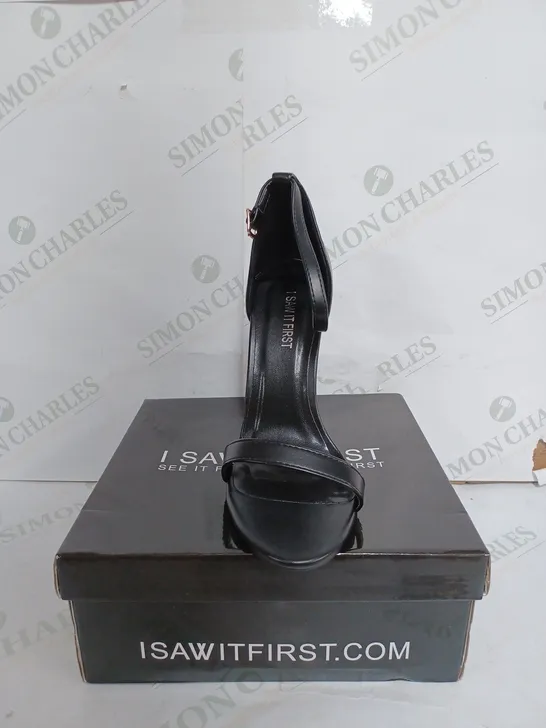 I SAW IT FIRST STILETTO BARELY THERE HEELED SANDALS IN BLACK - UK 5 