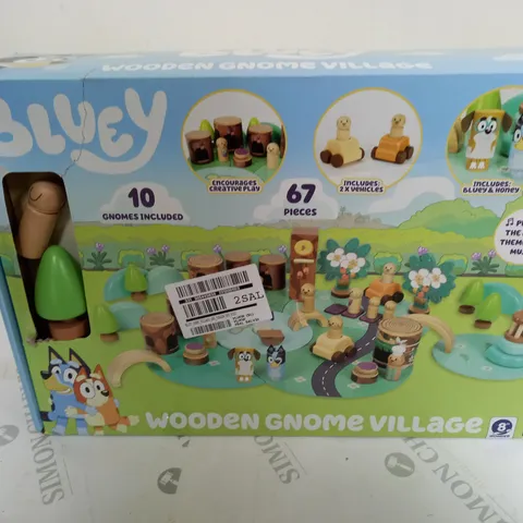 BOXED BLUEY WOODEN GNOME VILLAGE