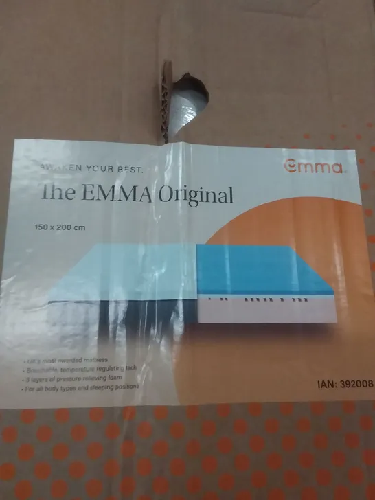 (BOXED) THE EMMA ORIGINAL MATTRESS COLOUR: WHITE  SIZE: 90 x 190CM