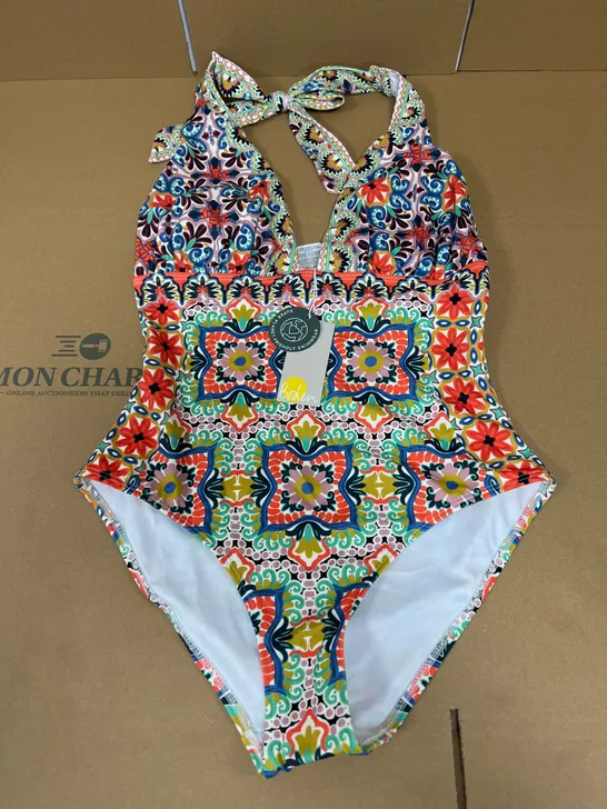 BODEN MULTICOLOUR ONE PIECE SWIMSUIT IN SIZE 12R