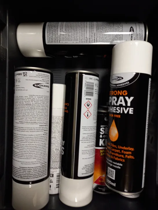 APPROXIMATELY 20 ASSORTED AEROSOLS TO INCLUDE SPRAY ADHESIVE, SPIDER KILLER, SURE DEODORANT ETC - COLLECTION ONLY 