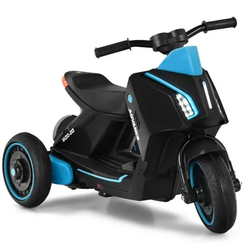 BOXED 3-WHEELS KIDS ELECTRIC MOTORBIKE WITH MUSIC - BLACK