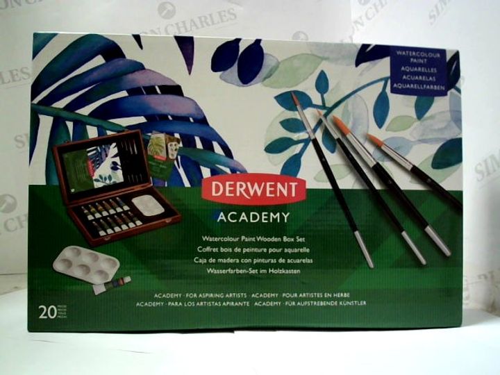 ACADEMY WATERCOLOUR PAINT WOODEN BOX SET 3191012Simon Charles Auctioneers