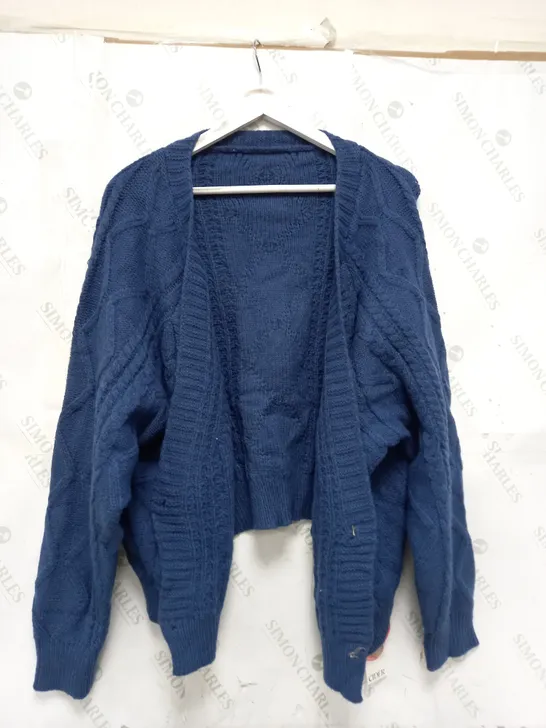 CIDER LADIES CARDIGAN BLUE XXXL