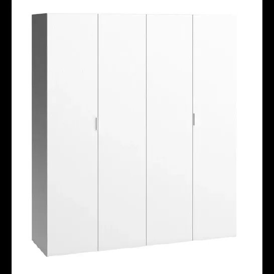 BOXED REBA 4 DOOR MANUFACTURED WOOD WARDROBE (8 BOXES)