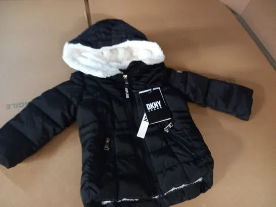 DKNY PADDED BLACK KIDS COAT - 2T