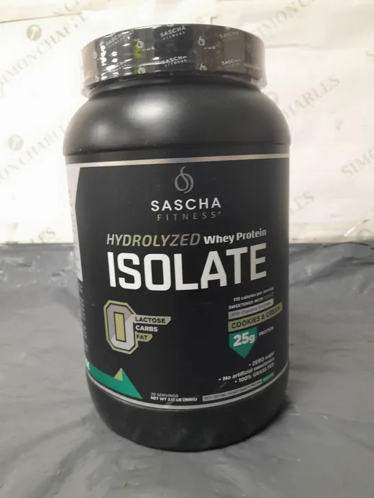 SASCHA FITNESS HYDROLYSED WHEY PROTEIN ISOLATE 986G - COOKIES & CREAM