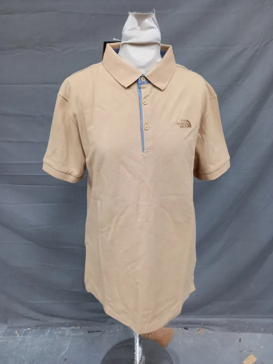 THENORTHFACE PREMIUM POLO SHIRT IN KHAKI STONE SIZE L