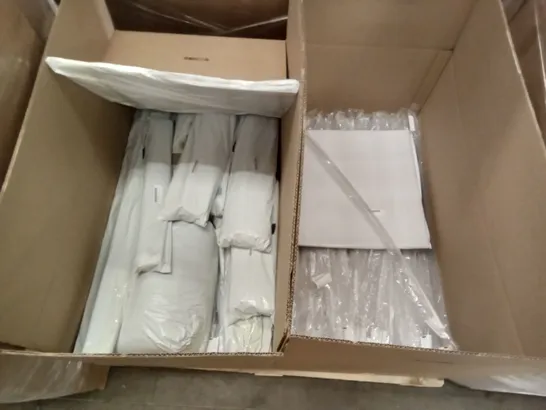 PALLET OF ASSORTED ITEMS INCLUDING SELF-ADHESIVE DOOR BOTTOM, FLEXIBLE MIRROR SHEET, SHELF LINERS, SHOWER SCREEN SEALS