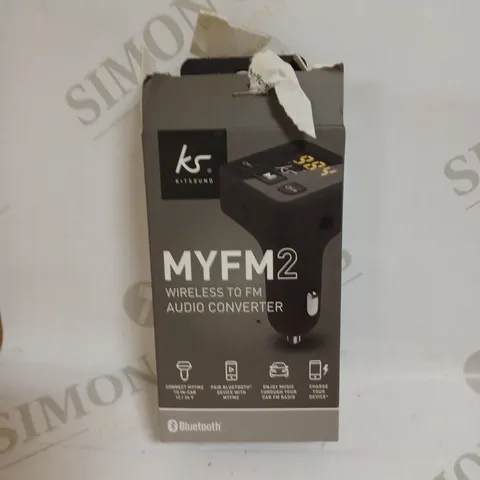 BOX OF 10 KITSOUND MYFM WIRELESS TO FM AUDIO CONVERTERS 