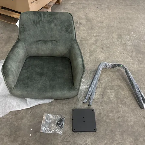 BOXED CROSSLEY DINING CHAIR IN JADE VELVET 