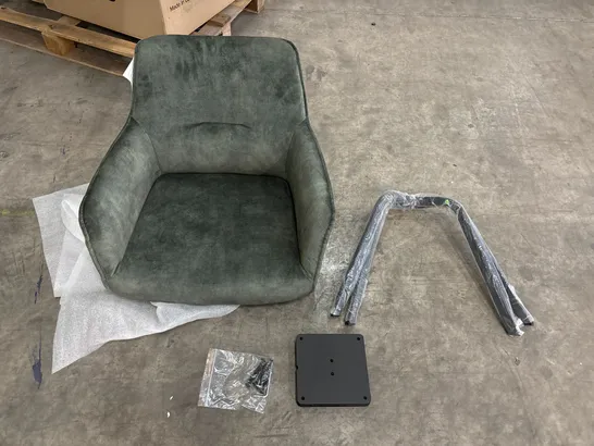 BOXED CROSSLEY DINING CHAIR IN JADE VELVET 